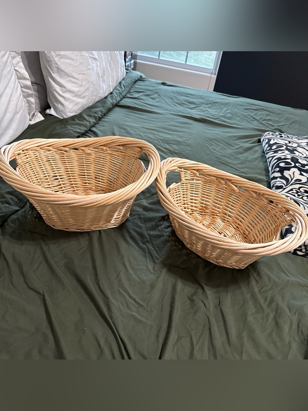 Othr Natural Woven Rattan Storage Baskets - Set of 2